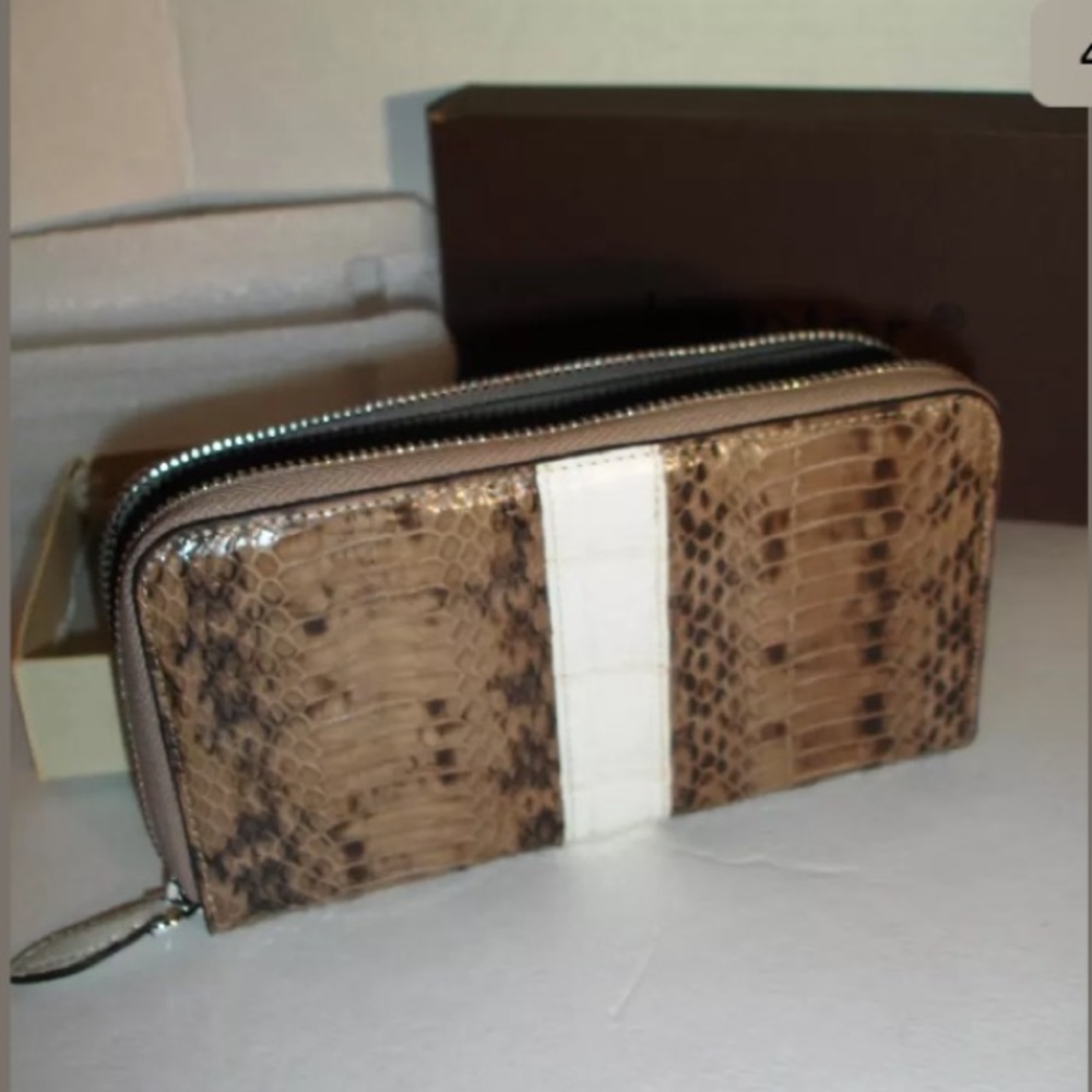 Jranter Purse Wallet Zip Snakeskin 7.5'' x 4''
